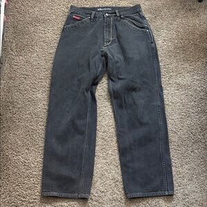 Drunknmunky Men’s Vintage Y2K Denim Grunge Jeans Black Size Waist 34